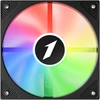 1STPLAYER FA1, 120 mm RGB korpuso ventiliatorius, juodas