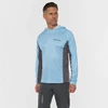 Marškinėliai su gobtuvu Finntrail WAVE BIG LOGO LightBlue 6614, Dydis: XL