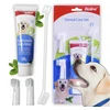 Šunų dantų šepetėlių rinkinys DentalPaws, 4 dalių su 100g mėtų pasta
