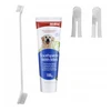 Šunų dantų šepetėlių rinkinys DentalPaws, 4 dalių su 100g mėtų pasta