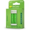 GP Battery Kroviklis GP Recyko E211 su akumuliatoriais 2 vnt. 1,2V AA 2100mAh