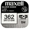 Maxell sidabro oksido baterijos 362 SR721SW 1.55V, 1vnt.