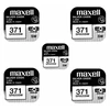 Maxell sidabro oksido baterijos 371 SR920SW 1.55V, 5vnt.
