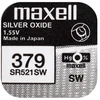 Maxell sidabro oksido baterijos 379 SR521SW 1.55V, 1vnt.