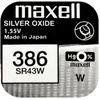 Maxell sidabro oksido baterijos 386 SR43W 1.55V, 1vnt.