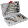 Silver Tools Kombinuotų terkšlinių lankstuomu veržliarakčių rinkinys 8-19mm, 12vnt.