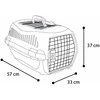 Flamingo Globe pilkas transportavimo narvas 35x57x37cm