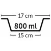 Flamingo juodas dubuo su neslystančiu pagrindu šunims ø 17cm - 800ml