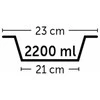 Karlie nerūdijančio plieno dubuo su plastikine danga, raudonas, 23 cm, 2200 ml