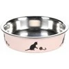 Flamingo rožinis kačių dubuo su neslystančiu pagrindu ø 11cm - 160ml