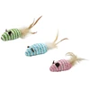 HiBrand Sp. z o.o. Bubu Pets virvelinė pelė su plunksna katei 7 cm 1 vnt. (asorti)