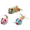 HiBrand Sp. z o.o. Bubu Pets virvelinis kamuoliukas su plunksna 7 cm 1 vnt. (asorti)