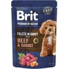 Vafo Praha Sro Brit Premium jautiena & Carrot in Gravy drėgnasis pašaras šunims 85g
