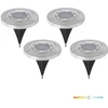 0,024W LED įsmeigiamas šviestuvas su saulės baterija CLAVO G2, chromo sp., 4000K, IP44, 4vnt. komplekte
