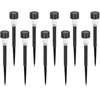 0,06W LED įsmeigiamas šviestuvas su saulės baterija ZEN, juodas, 6000K, IP44, 10vnt. pakuotė