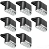 0,06W LED prožektorius su saulės baterija PHOTON, juodas, 3000K, IP44, 8vnt. pakuotė