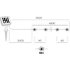 0,12W LED girlianda su saulės baterija SOLAR, juoda, RGB, IP44