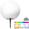 0,2W LED įsmeigiamas šviestuvas su saulės baterija GARDEN BALL, baltas, RGB, IP65
