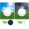0,2W LED įsmeigiamas šviestuvas su saulės baterija GARDEN BALL, baltas, RGB, IP65