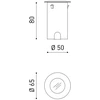 1/2,1/3,2W įleidžiamas į žemę lauko šviestuvas DARK, juodas, 2700K, IP67, 40º