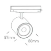 10/15/20W LED akcentinis šviestuvas į 3 fazių bėgelius, baltas, 3000/3500/4000K, 65634BT/W/V
