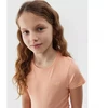 100% medvilnės vienspalviai mergaičių T-marškinėliai 4F Junior
