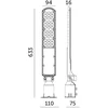 100W LED gatvės šviestuvas CYOTO, juodas, 4000K, su šviesos jutikliu