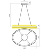 100W LED pakabinamas šviestuvas NOBU, juodas, 3000/4000K, dimeriuojamas, 01-3817
