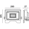 100W LED prožektorius MH, juodas, 6500K, IP65