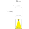 Lubinis šviestuvas 10+2W LED paviršinis šviestuvas, juodas, 3000K, 12112A/B/W
