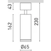 Lubinis šviestuvas 10,3W LED paviršinis šviestuvas FIT 65, baltas, 3000K, 36º