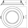 10,5W LED įleidžiamas šviestuvas PT 06, matinės baltos sp., 3000K/RGB