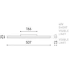 10,5W LED linijinis šviestuvas į magnetines sistemas LINE 500 48V, baltas, 3000K