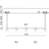 10,5W LED pakabinamas šviestuvas ART MODULAR 5, juodas, 2700K, 160cm