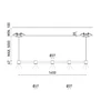 10,5W LED pakabinamas šviestuvas ART MODULAR 5, šlifuoto aukso sp., 3000K, 160cm