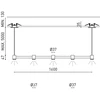 10,5W LED pakabinamas šviestuvas ART MODULAR 5, juodas, 3000K, 160cm