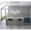 10,5W LED pakabinamas šviestuvas FLUSSO LINE 6, juodas, 3000K