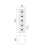 Lubinis šviestuvas 10,5W LED paviršinis šviestuvas Juodas FOSTER SURF 5, juodas, 3000K