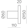 10,5W LED sieninis šviestuvas CHAMALEON, sendinto aukso sp., 3000K, dimeriuojamas, IP54, A3975101OSPDT
