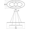 108W LED pakabinamas šviestuvas LEO, baltas, 3000/4000K, dimeriuojamas, 01-3342