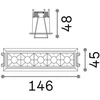 Ideal Lux 10W recessed lamp 5 lights LIKA, 3000K, transparent
