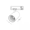 10W LED akcentinis šviestuvas į 3 fazių bėgelius, baltas, 2700/3000/4000K, S237