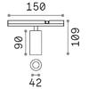 10W LED akcentinis šviestuvas į magnetinės sistemos STICK bėgelį, juodas, 2700K, dimeriuojamas, 345079