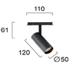 10W LED akcentinis šviestuvas į magnetines sistemas VIOKEF MAGNETIC, juodas, 3000/4000/6000K, 4244000S