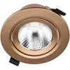 10W LED įleidžiamas pakreipiamas šviestuvas PT 08, matinės aukso sp., 3000K