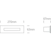 10W LED įleidžiamas sieninis lauko šviestuvas, nerūdijančio plieno sp., 3000K, 68072C/W