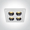 10W LED įleidžiamas šviestuvas, baltas, 3000K, 50110H/W/W