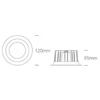 10W LED įleidžiamas šviestuvas, baltas, 3000/4000/5000K, 10110CA/W/V