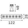 10W LED įleidžiamas šviestuvas LIKA, baltas korpusas/juodas reflektorius, 4000K, 341675