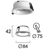10W LED įleidžiamas šviestuvas LUIGI, baltas, 3000/4000/6500K, 4334900